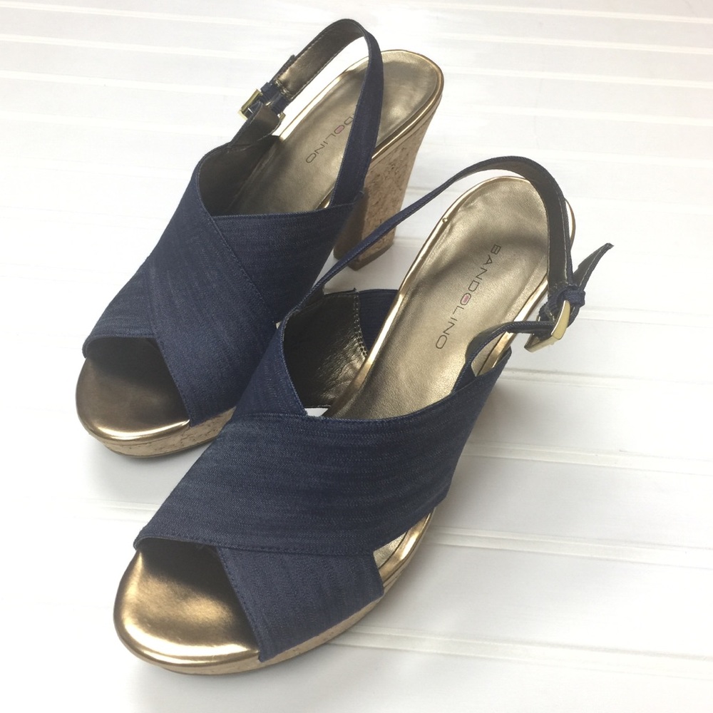 Bandolino Womens Sandals Blue size 9